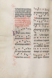 Missale: Fol. 176v: Music for various ordinary prayers, 1469. Bartolommeo Caporali (Italian, c.