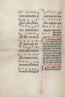 Missale: Fol. 179v: Music for various ordinary prayers, 1469. Bartolommeo Caporali (Italian, c.