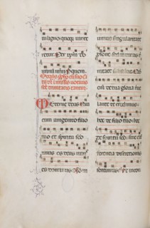 Missale: Fol. 182v: Music for various ordinary prayers, 1469. Bartolommeo Caporali (Italian, c.