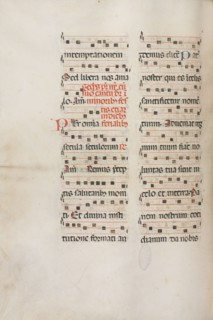 Missale: Fol. 189v: Music for various prayers, 1469. Bartolommeo Caporali (Italian, c. 1420-1503),