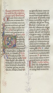 Missale: Fol. 327: Saint Bartholomew, 1469. Bartolommeo Caporali (Italian, c. 1420-1503), assisted