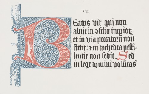 Art of the Lithograph: Psalter- Initial B, Plate VIII, 1818-1819. Alois Senefelder (German,