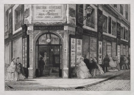 Siège de la Société des Aquafortistes, 1864. Adolphe Théodore Jules Martial Potémont (French,