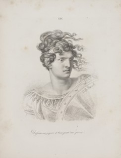 Art of the Lithograph: Head of an Amazon, Plate XIV , 1819. Alois Senefelder (German, 1771-1834).