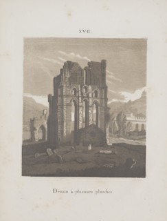 Art of the Lithograph: Italian Church Ruin, Plate XVII, 1819. Alois Senefelder (German, 1771-1834).