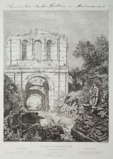 made to be frontispiece for L'Illustration Nouvelle for 1868 but not used: Ruins of the Gallien