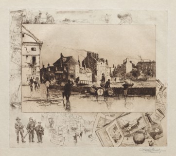A Gale at Fécamp (Normandie), 1886. Stephen Parrish (American, 1846-1938). Etching; sheet: 45.2 x
