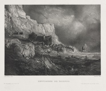 Six Marines: Six Marines: Environs of Dieppe, 1833. Eugène Isabey (French, 1803-1886), Morlot,