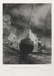 Six Marines: Souvenir Saint Valéry-sur-Somme, 1833. Eugène Isabey (French, 1803-1886), Morlot,