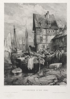 Six Marines: Interior of a Port, 1833. Eugène Isabey (French, 1803-1886), Morlot, Paris and McLean.