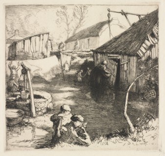 Fishermen's Quarters (Saint-Jean-de-Monts), 1915. Auguste Louis Lepère (French, 1849-1918).