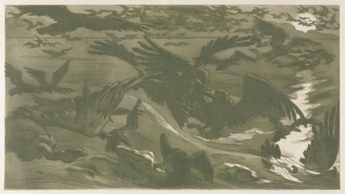 published in L'Estampe Originale : Birds of Prey, 1893. Victor Emile Prouvé (French, 1858-1943).