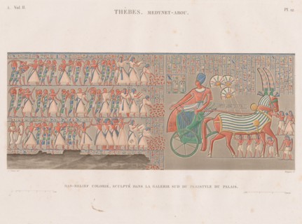 Description of Egypt: Thebes. Medynet-Abou, Vol. II, Pl. 12, 1822. Antoine Phelippeaux (French,