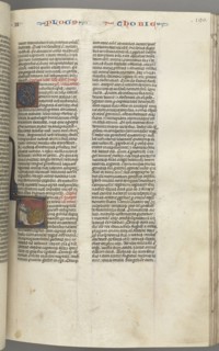 Fol. 190r,Tobit, historiated initial T, Tobit sleeping on a bed, c. 1275-1300. Southern France,