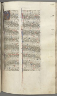 Fol. 233r, Psalm 109, historiated initial D, God the Father and Son, the Holy Ghost between them, c