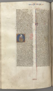 Fol. 249v, Song of Songs, historiated initial O, theVirgin and Child, c. 1275-1300. Southern