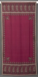 Long Shawl, c. 1825. Europe (England, Scotland or France), 19th century. 2/2 twill (S) weave ground