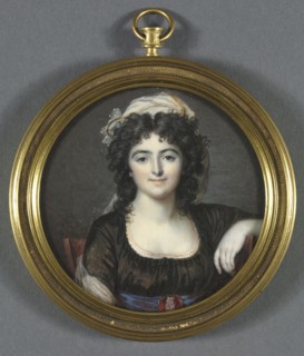 Portrait of a Woman in a Brown Dress, 1795. François Dumont (French, 1751-1831). Watercolor on