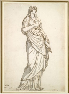 Study of the Sabine Statue from the Villa Medici, c. 1775-1780. Jacques-Louis David (French,