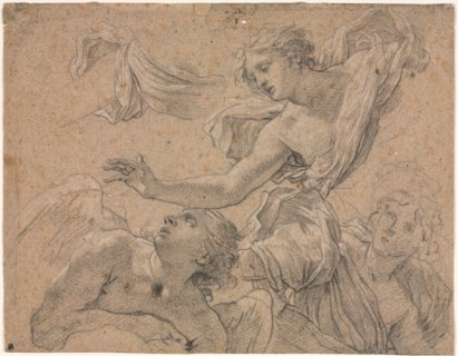 Studies of Angels (recto); Panthea before Cyrus? (verso), 1655-1660?. Michel Dorigny (French,