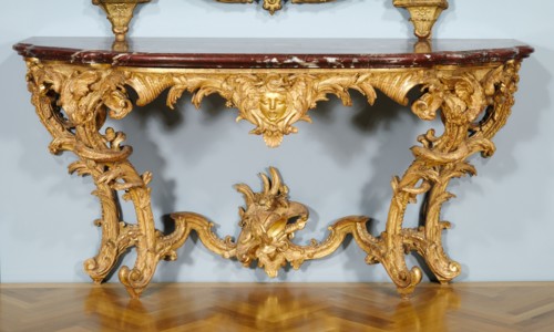Console Table, c. 1725. Jules-Michel Hardouin (1635-1737), Michel II Lange, Pierre Turpin. Carved