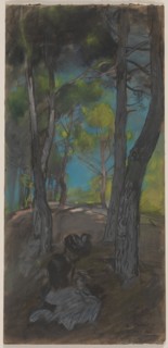 Lotz, 1900. Auguste Louis Lepère (French, 1849-1918). Pastel; sheet: 55.6 x 26.5 cm (21 7/8 x 10