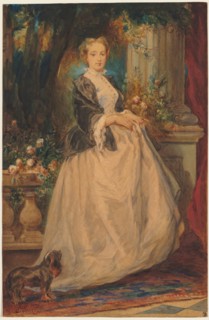 Portrait of Madame Thomas (née Camille Boucher). Eugène Isabey (French, 1803-1886). Watercolor with