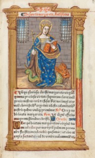 Printed Book of Hours (Use of Rome):  fol. 110r, St. Margaret, 1510. Guillaume Le Rouge (French,