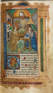 Printed Book of Hours (Use of Rome): fol. 25r, The Annunciation, 1510. Guillaume Le Rouge (French,