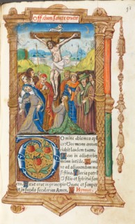 Printed Book of Hours (Use of Rome): fol. 55r, The Crucifixion, 1510. Guillaume Le Rouge (French,
