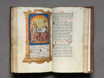 Printed Book of Hours (Use of Rome):  fol. 95r, The Trinity, 1510. Guillaume Le Rouge (French,