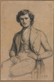 Portrait of a Young Man, 1837. Louis Léopold Boilly (French, 1761-1845). Black chalk heightened