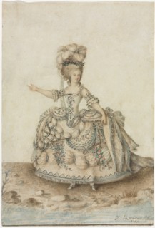Costume Study for Opera Singer, 1781. Jean Michel Moreau le Jeune (French, 1741-1814). Watercolor