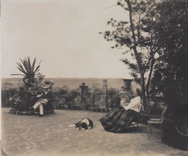 Untitled (Man and Woman Relaxing), c. 1854. Louis Pierre Théophile Dubois de Nehaut (Belgian,