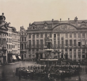 Untitled (Construction of Commemorative Fountain), July 1856. Louis Pierre Théophile Dubois de
