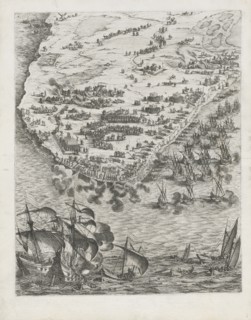 The Siege of La Rochelle: Plate 10, 1628-1630. Jacques Callot (French, 1592-1635). Etching; sheet: