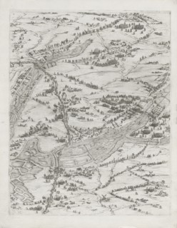 The Siege of La Rochelle: Plate 7, 1628-1630. Jacques Callot (French, 1592-1635). Etching; sheet: