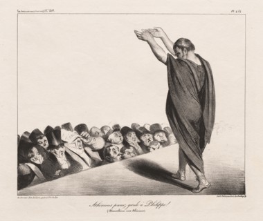 Published in La Caricature, no. 218, January 8, 1935: La Caricature, Pl. 454, Athenians Beware of