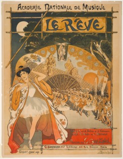 Academie Nationale de Musique: The Dream, 1891. Théophile Alexandre Steinlen (Swiss, 1859-1923), G.
