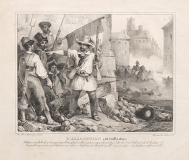 Allocution (July 28, 1830), 1830. Nicolas Toussaint Charlet (French, 1792-1845), Gihaut Freres,