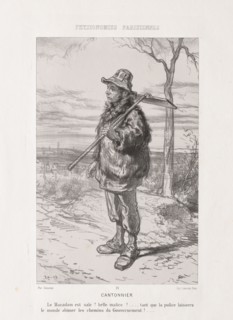 Parsian Physiognomy: Street Sweeper . Paul Gavarni (French, 1804-1866). Lithograph; sheet: 45 x 62
