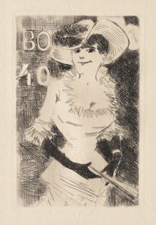 The Walker, 1880-86. Jean Louis Forain (French, 1852-1931). Etching; sheet: 25.3 x 18 cm (9 15/16 x