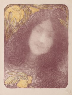 published in L'Estampe Originale: L'Estampe moderne: Under the Flowers, c. 1893. Edmond François