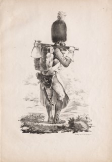 Military Costumes: Infantry Sapper, 1817-1818. Nicolas Toussaint Charlet (French, 1792-1845).