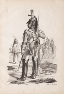 Military Costumes: Grenadier of the Royal Guard, 1814-18. Nicolas Toussaint Charlet (French,