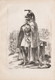 Military Costumes: Cavalry Man , 1814-1818. Nicolas Toussaint Charlet (French, 1792-1845).