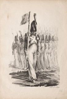 Military Costumes: Carabiners Sargent, General Guide , 1817-1818. Nicolas Toussaint Charlet