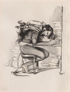 Émile Forgues (Old Nick), c. 1835-1840. Paul Gavarni (French, 1804-1866). Lithograph on chine