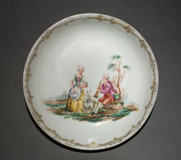 Saucer, c. 1750-1770. Meissen Porcelain Factory (German). Porcelain; overall: 3 x 42.6 x 13.5 cm (1