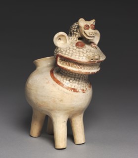 Feline Vessel, 1-700. Central Andes, North Highlands, Recuay, Early Intermediate Period (1-700).